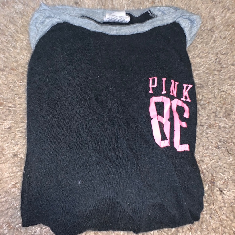 PINK - long sleeve fitted tee